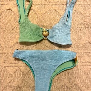 Cleonie Australia Mint Sky Seashell Bikini OS